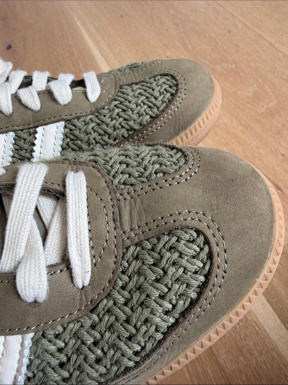 Women’s Adidas Olive Green Samba Woven Sneakers size 6.5 - Picture 7 of 13